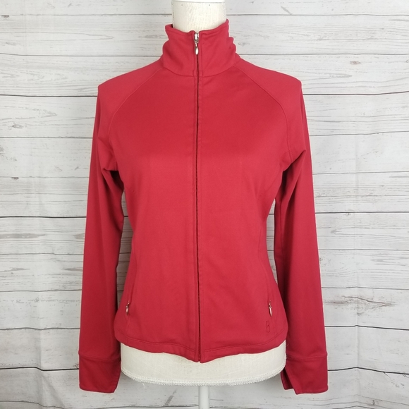 Lucy Athletic Zip-Up Red Jacket - Picture 1 of 8